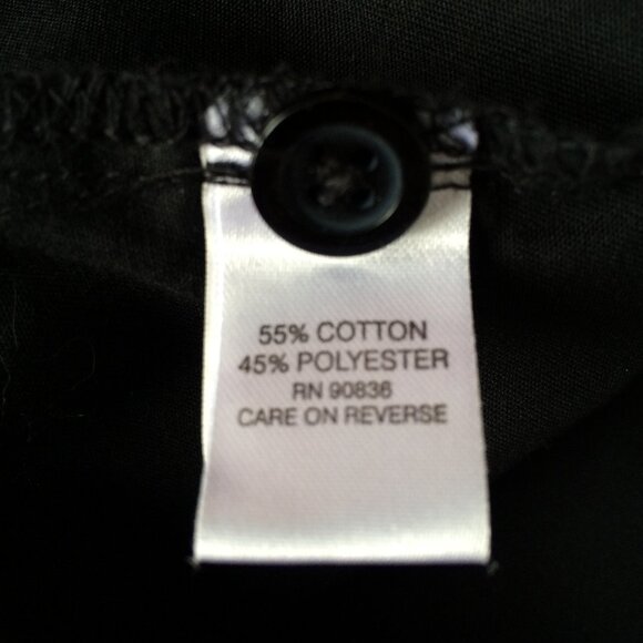 Rock & Roll Hall of Fame Museum Mens Button Shirt Large Ivory Black Short Sleeve - Picture 7 of 7